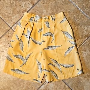 Babe Didrikson Pleated Silk Shorts